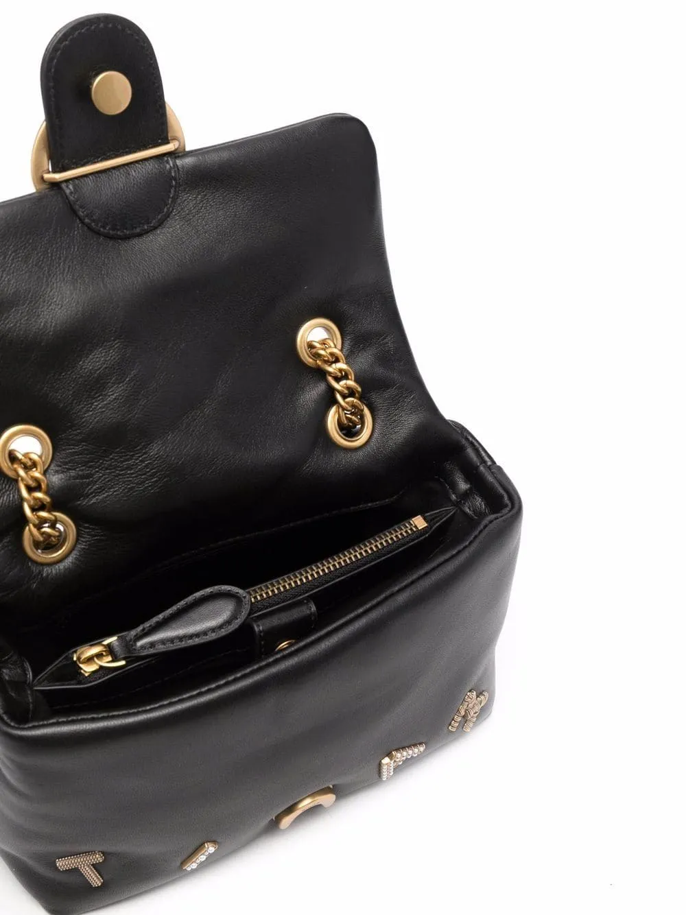 MINI LOVE BAG MINI PUFF LOGO JEVEL – black — фото 4