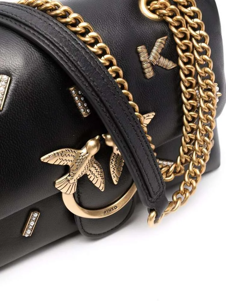MINI LOVE BAG MINI PUFF LOGO JEVEL – black — фото 5