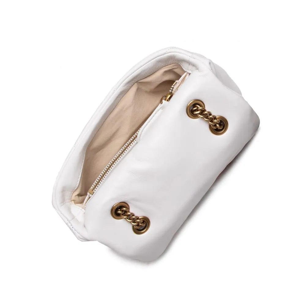 MINI LOVE BAG MINI PUFF LOGO JEVEL – white — фото 3