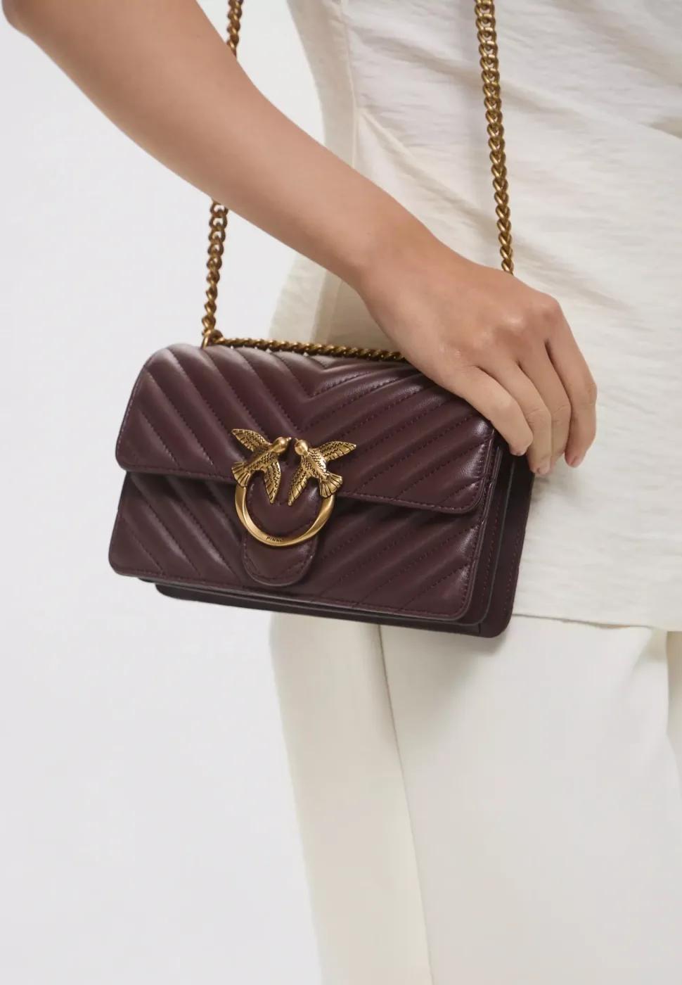 MINI LOVE BAG ONE CHEVRON - bordeaux — фото 3