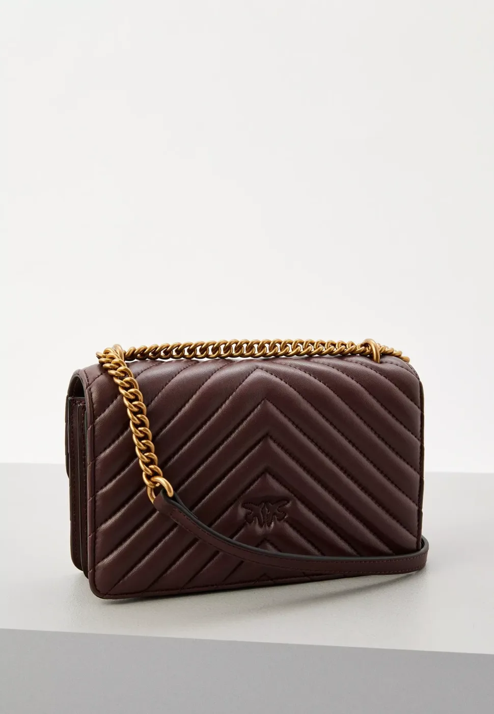MINI LOVE BAG ONE CHEVRON - bordeaux — фото 4