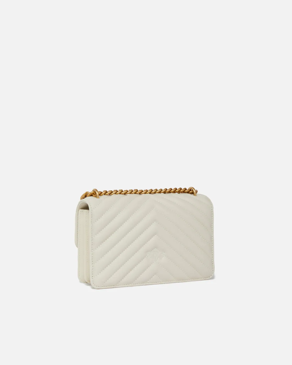 MINI LOVE BAG ONE CHEVRON - white/gold — фото 2