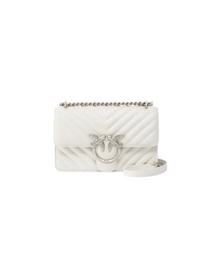MINI LOVE BAG ONE CHEVRON - white/silver