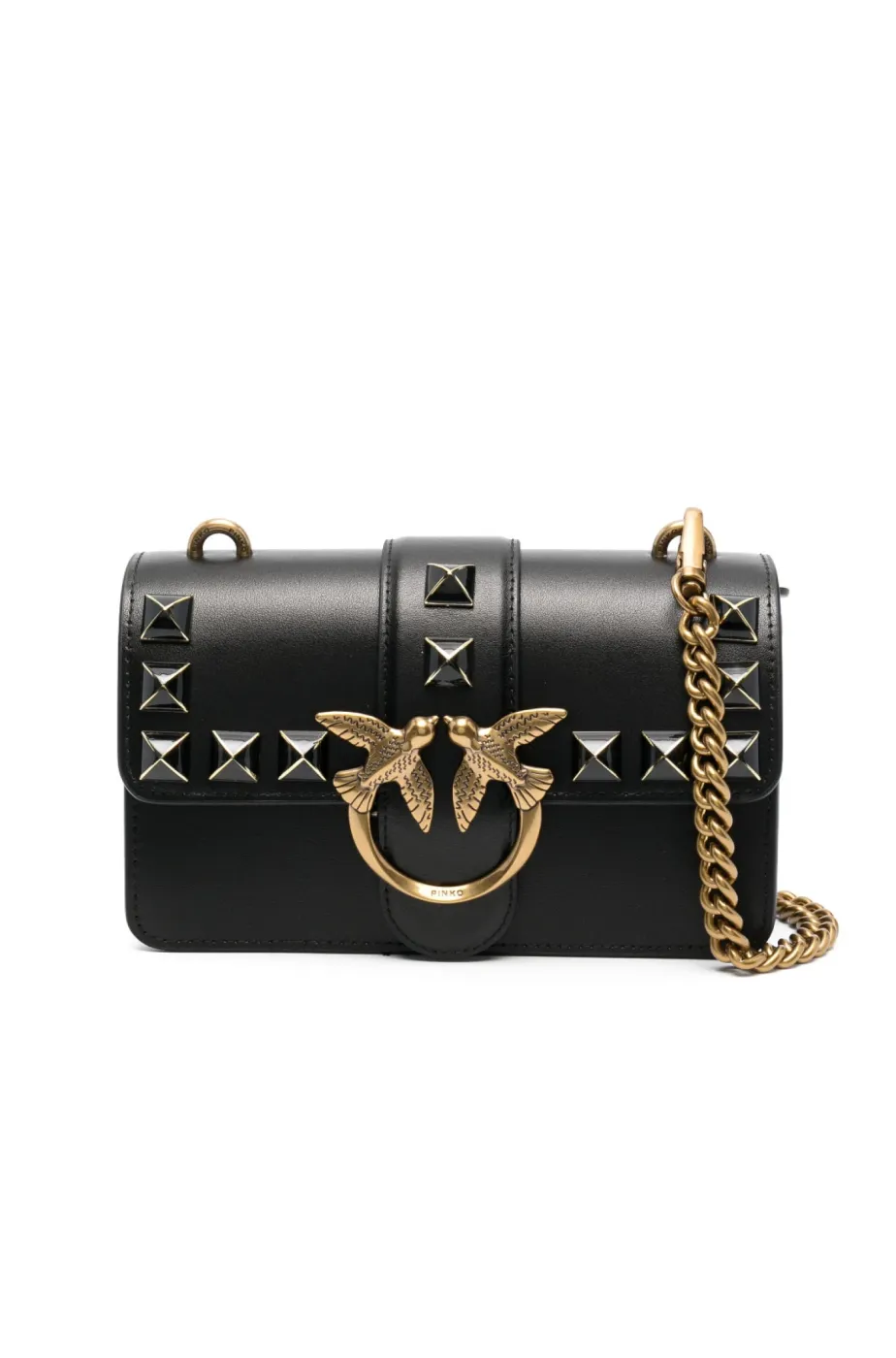 MINI LOVE BAG ONE PAINTED STUDS - black — фото 1