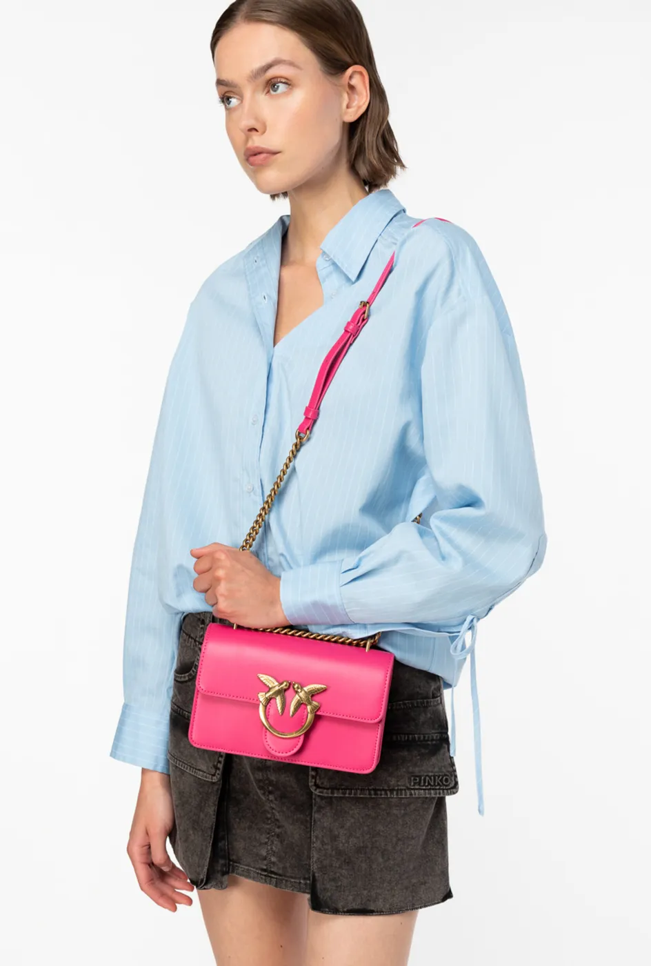 MINI LOVE BAG ONE SIMPLY – pink-antique gold — фото 2