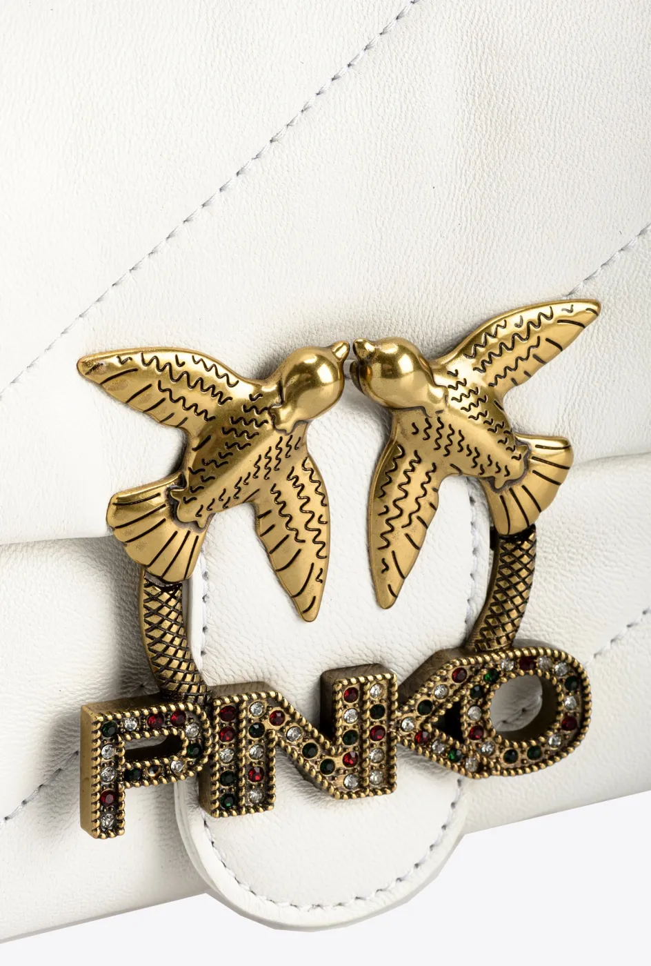 MINI LOVE BAG PUFF JEWEL - white — фото 6