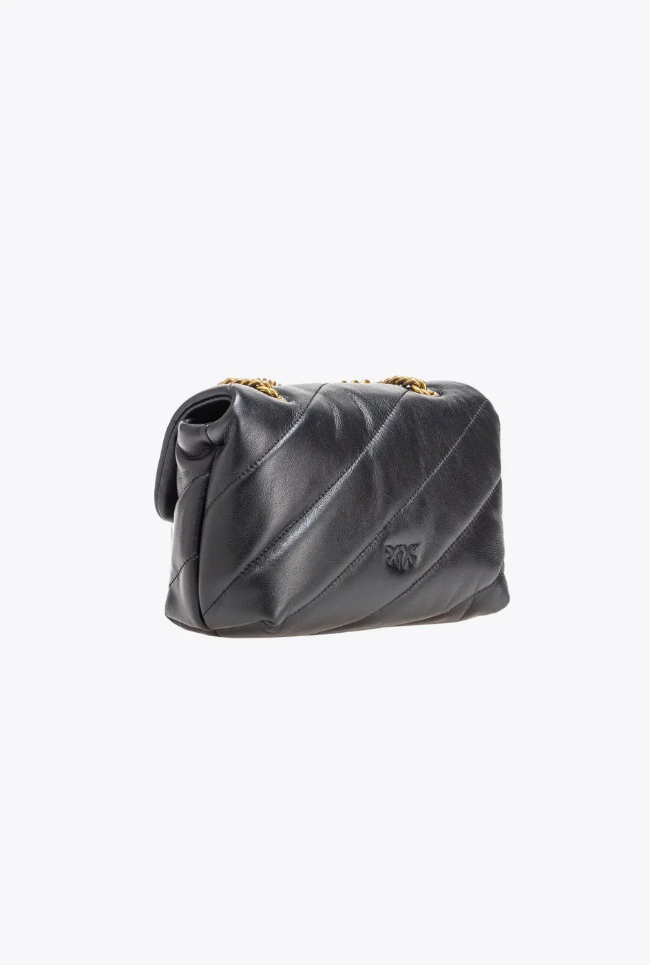 MINI LOVE BAG PUFF MAXI QUILT - black/gold — фото 3