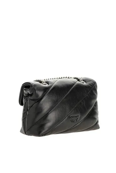 MINI LOVE BAG PUFF MAXI QUILT - black/silver — фото 3