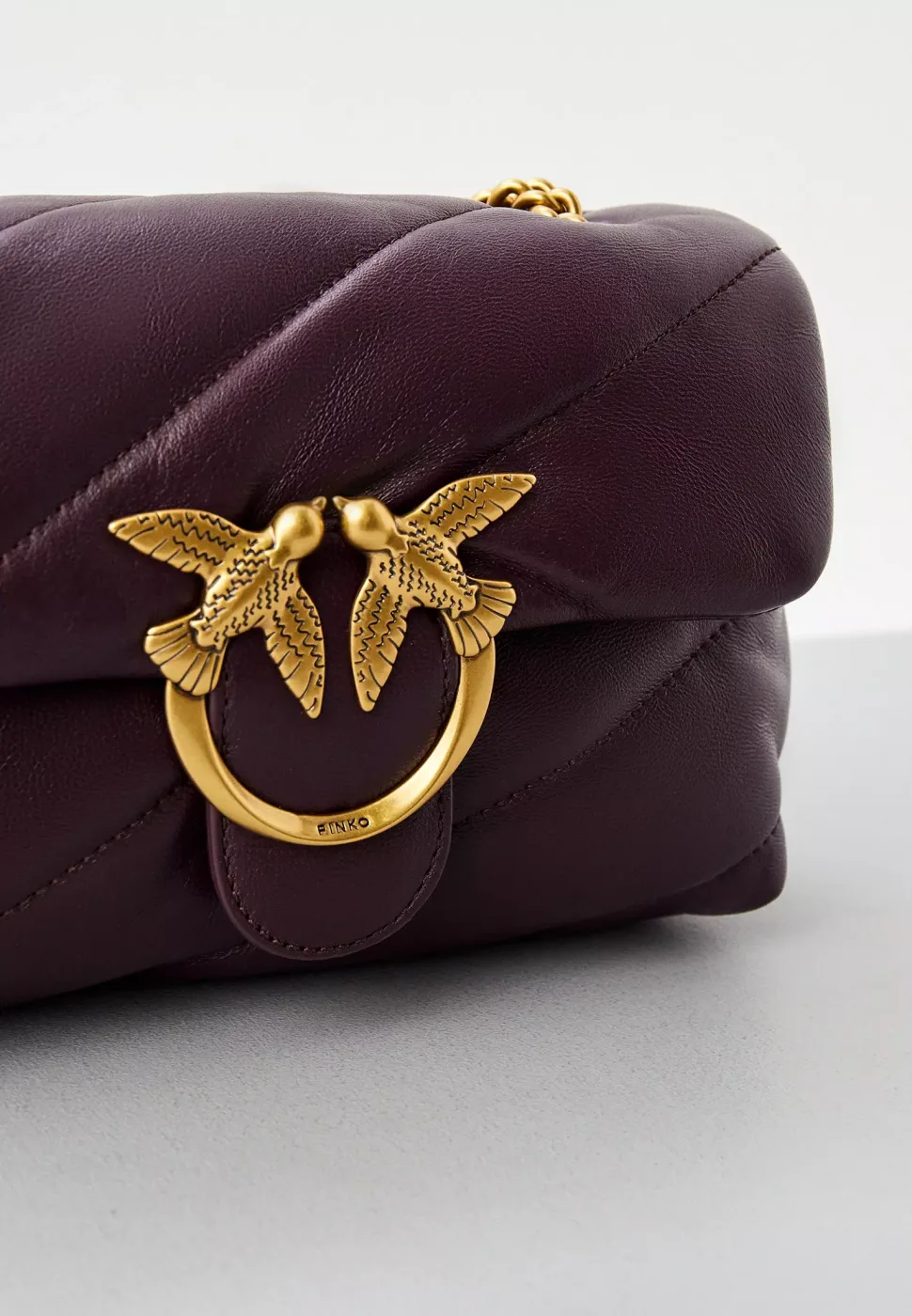 MINI LOVE BAG PUFF MAXI QUILT - bordeaux — фото 6