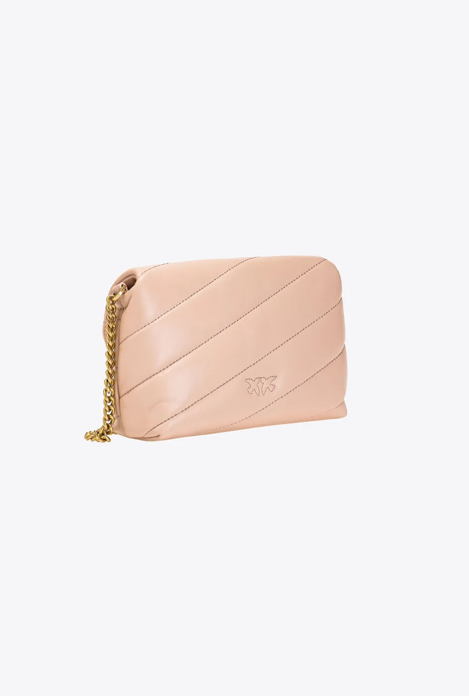 MINI LOVE BAG PUFF MAXI QUILT – dusty pink-antique gold — фото 3