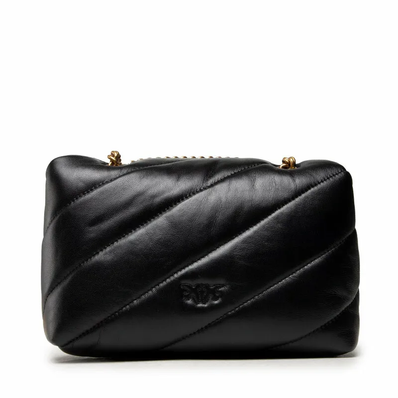 MINI LOVE BAG PUFF MAXI QUILT JEWEL – black — фото 2