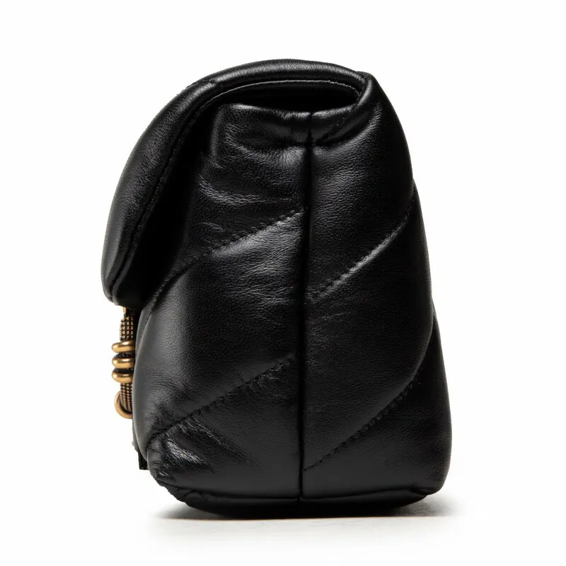 MINI LOVE BAG PUFF MAXI QUILT JEWEL – black — фото 4