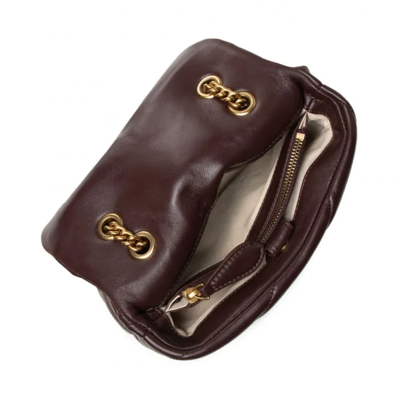 MINI LOVE BAG PUFF MAXI QUILT JEWEL – bordeaux — фото 5