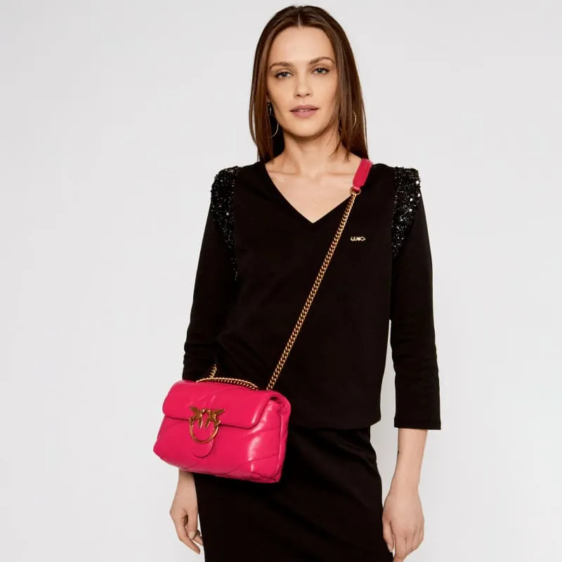 MINI LOVE BAG PUFF MAXI QUILT – magenta — фото 2