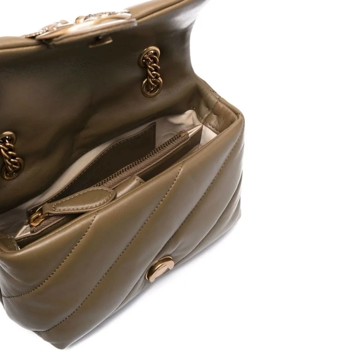 MINI LOVE BAG PUFF MAXI QUILT – olive — фото 3