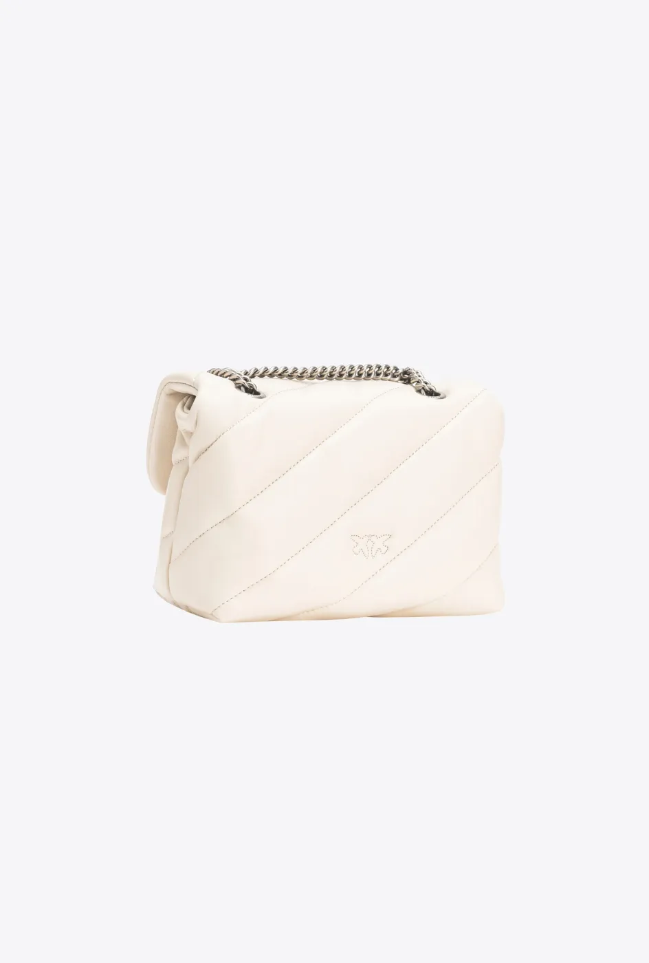 MINI LOVE BAG PUFF MAXI QUILT – white silver — фото 5