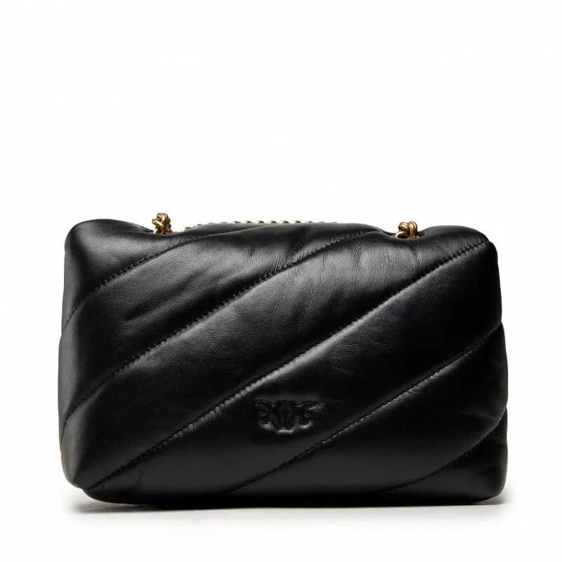 MINI LOVE BAG PUFF VERSITY PINS – black — фото 4
