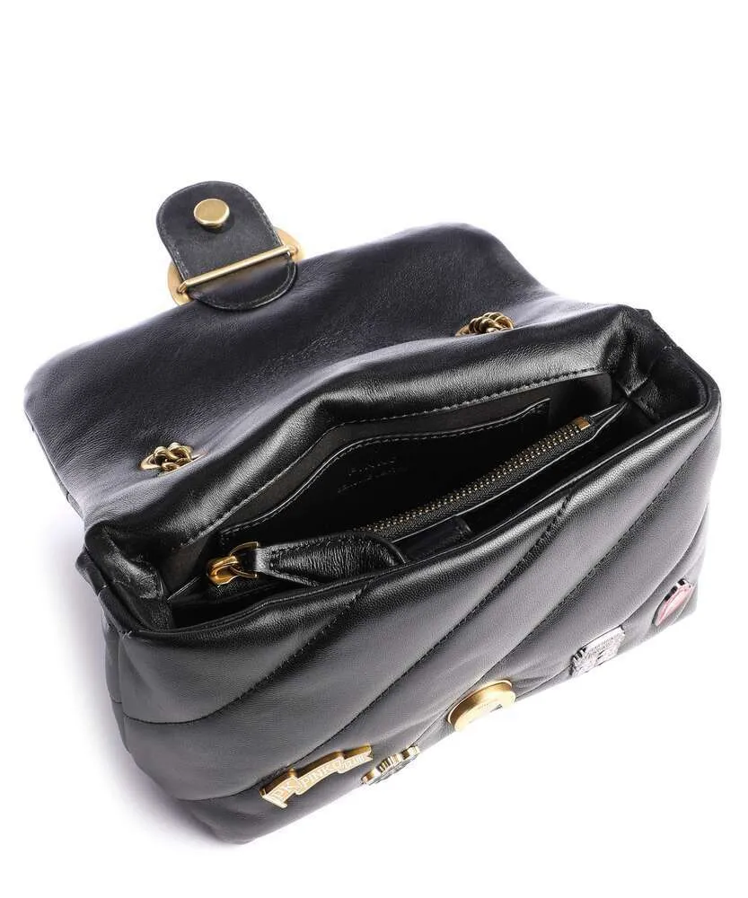 MINI LOVE BAG PUFF VERSITY PINS – black — фото 5