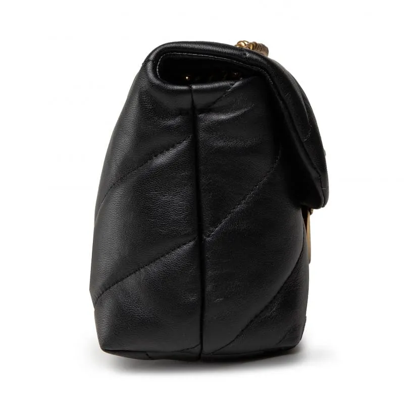 MINI LOVE BAG PUFF VERSITY PINS – black — фото 6