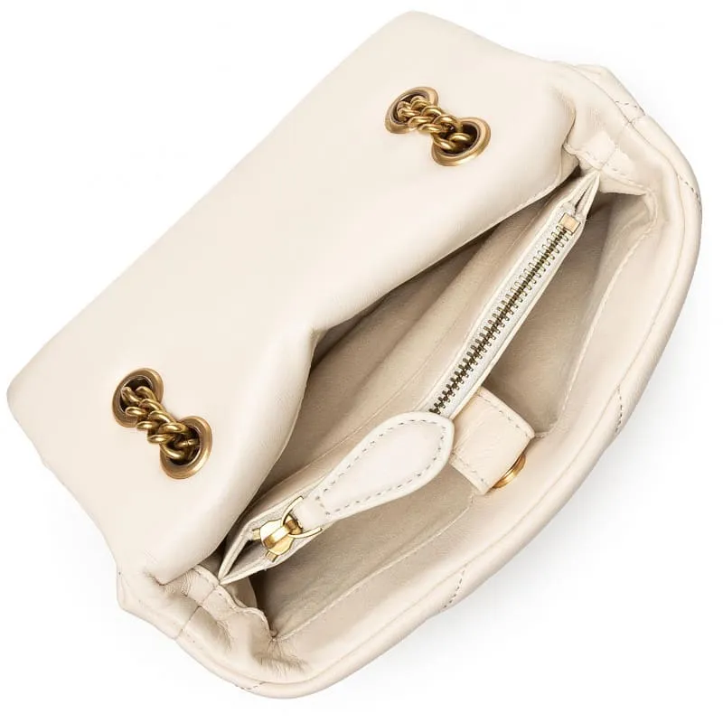 MINI LOVE BAG PUFF VERSITY PINS – white — фото 5