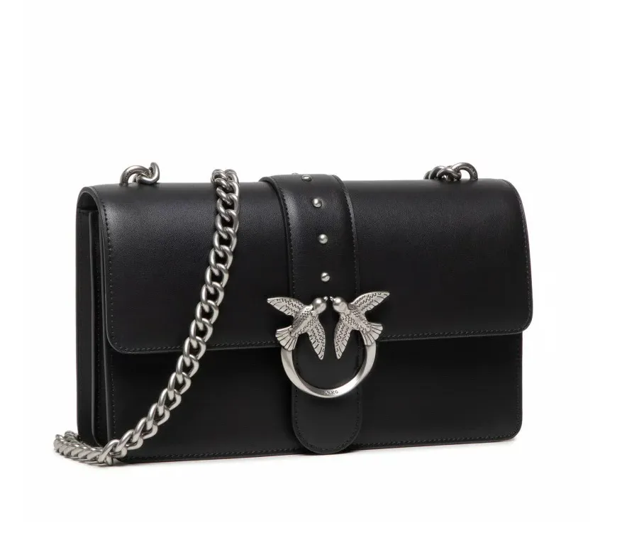 MINI LOVE BAG SIMPLY - black/silver — фото 2