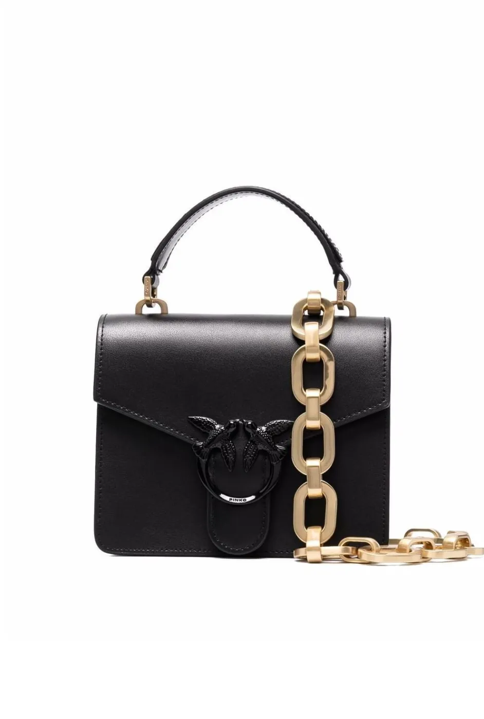 MINI LOVE BAG TOP HANDLE MAXI CHAIN – black — фото 1