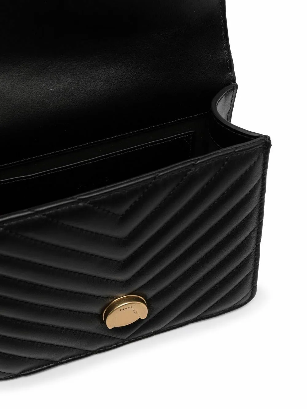 MINI LOVE BAG TOP HANDLE V QUILT – black — фото 5
