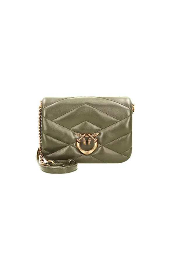 MINI LOVE CLICK PUFF GRAPHIC QUILTED - green gray — фото 1