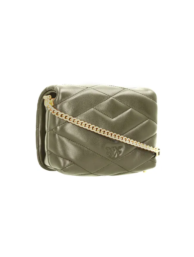 MINI LOVE CLICK PUFF GRAPHIC QUILTED - green gray — фото 2
