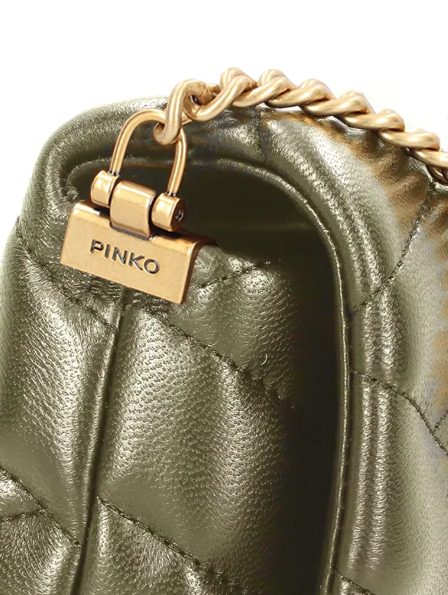 MINI LOVE CLICK PUFF GRAPHIC QUILTED - green gray — фото 3