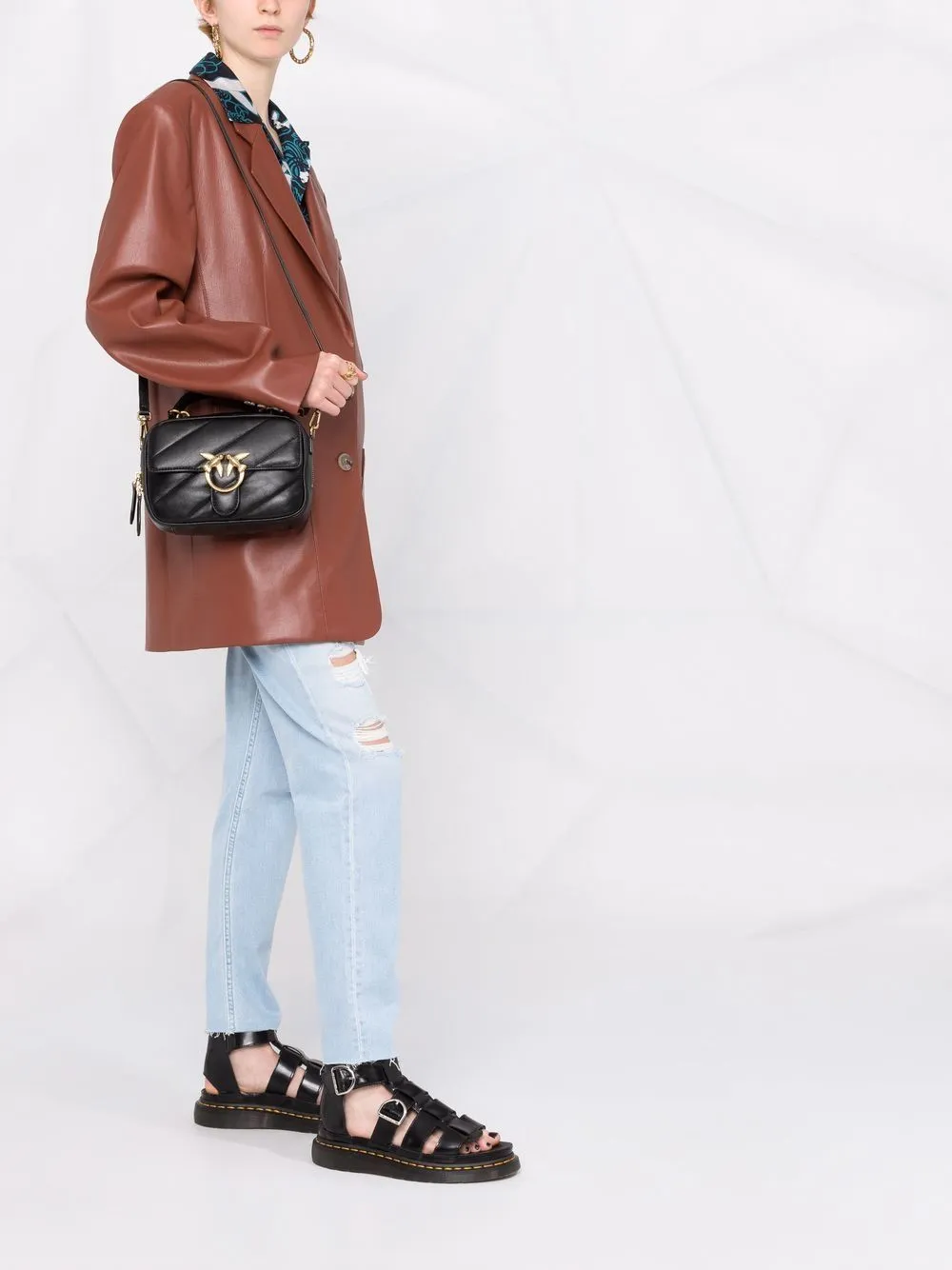 MINI SQUARE BAG MAXI QUILT – black — фото 2