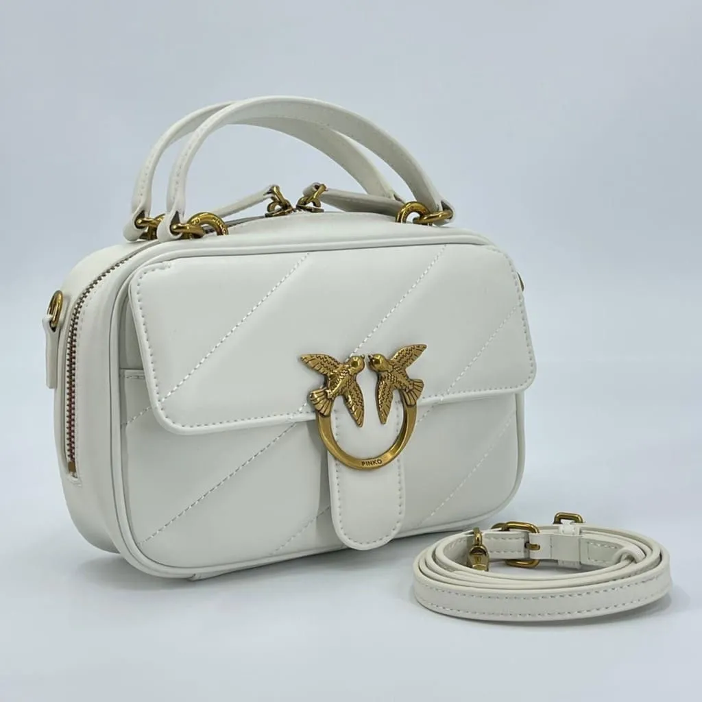 MINI SQUARE BAG MAXI QUILT – white — фото 3