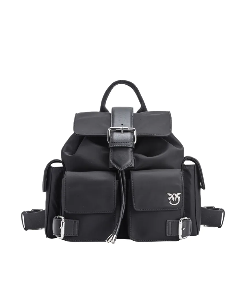 RECYCLED FABRIC BACKPACK - black