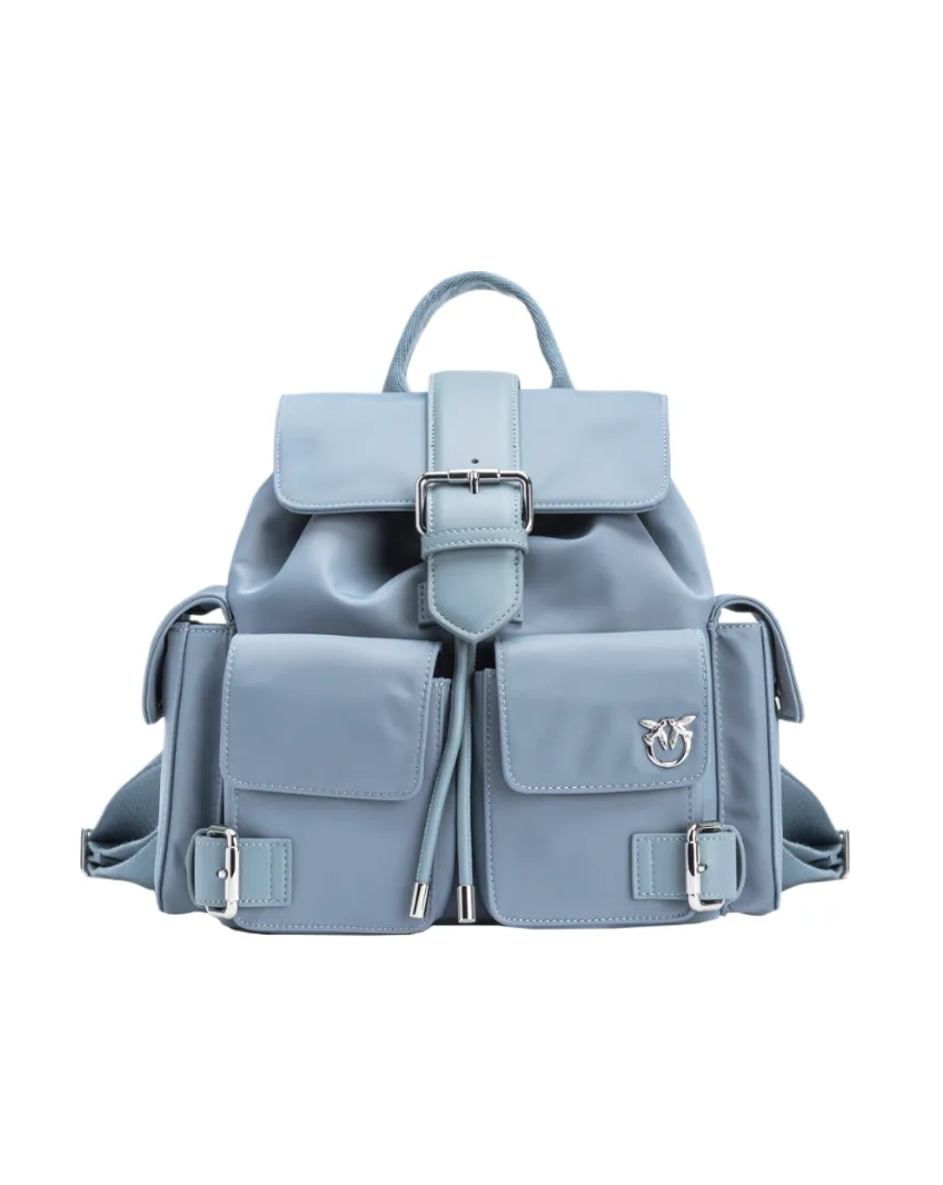 RECYCLED FABRIC BACKPACK - sky blue