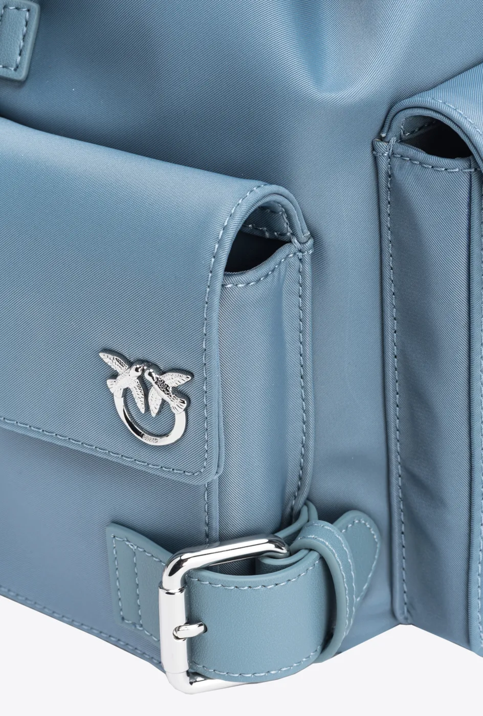 RECYCLED FABRIC BACKPACK - sky blue — фото 4