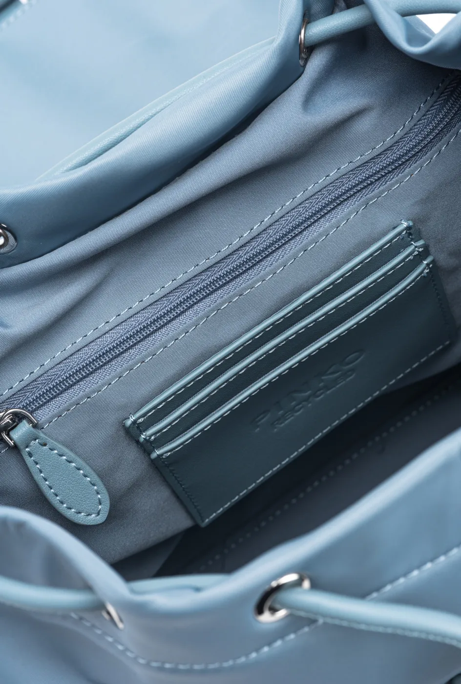 RECYCLED FABRIC BACKPACK - sky blue — фото 5