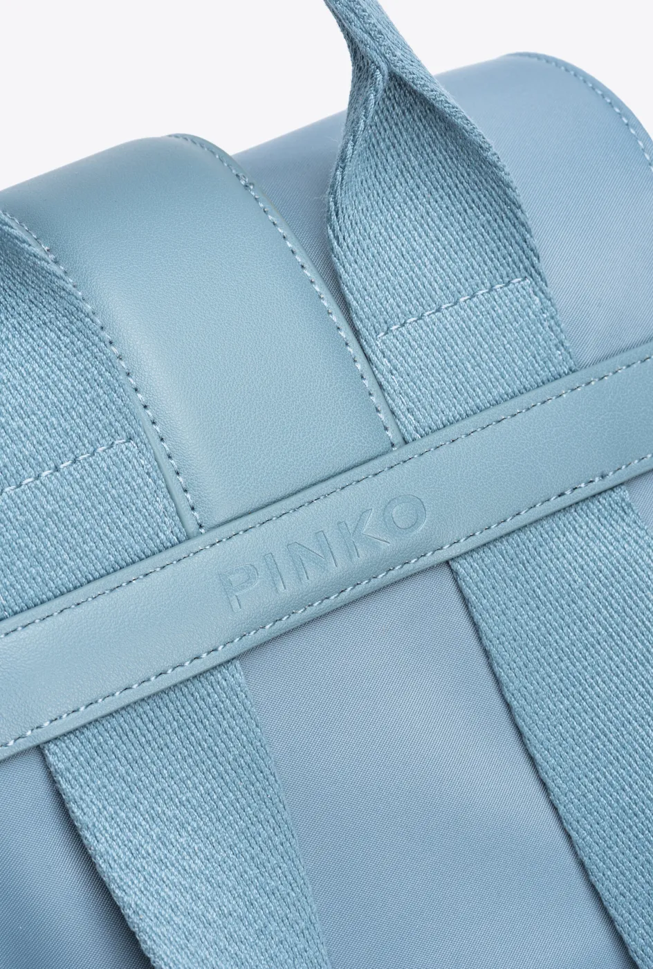 RECYCLED FABRIC BACKPACK - sky blue — фото 6