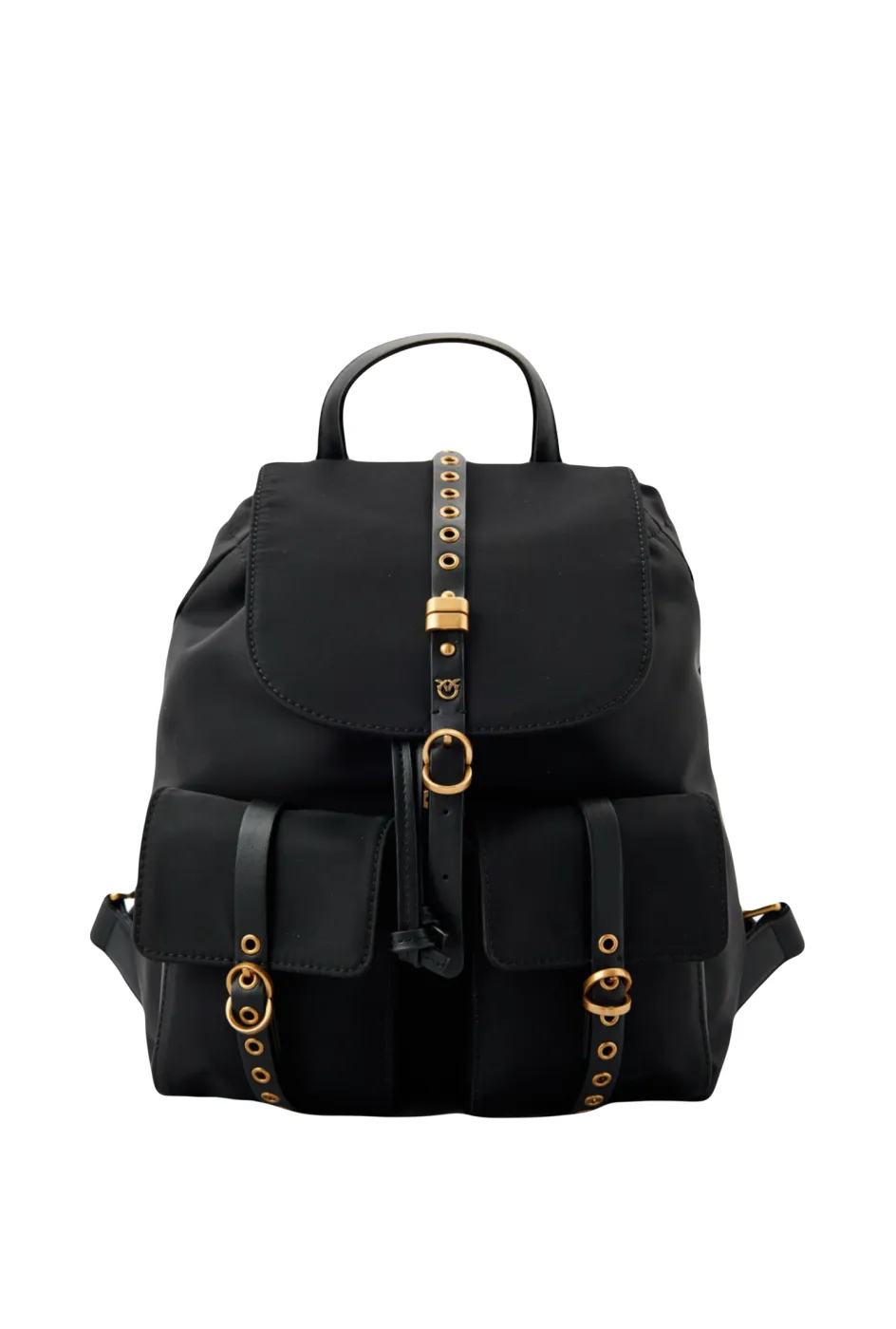 URBAN BACKPACK WITH POCKETS AND FLAP - black